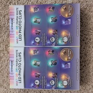 2 Boxes - LED Light Up Photo Clips